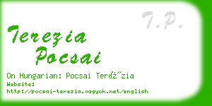 terezia pocsai business card